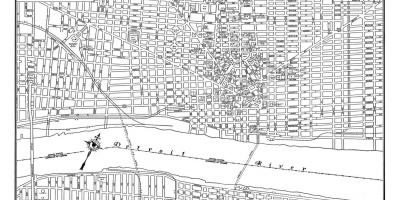 Detroit Mesto ulici zemljevid