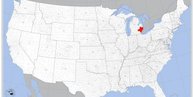 Detroit lokacije na zemljevidu