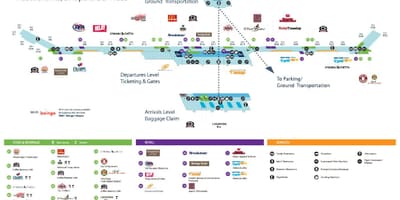 Zemljevid Detroit Letališče